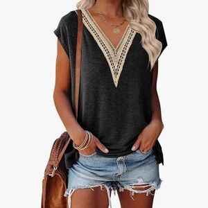 Black Embellished Relaxed Blouse